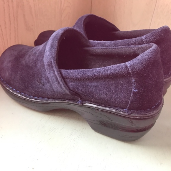 Boc born blue suede leather clogs shoes, women's size 9, excellent shape! - Picture 14 of 15